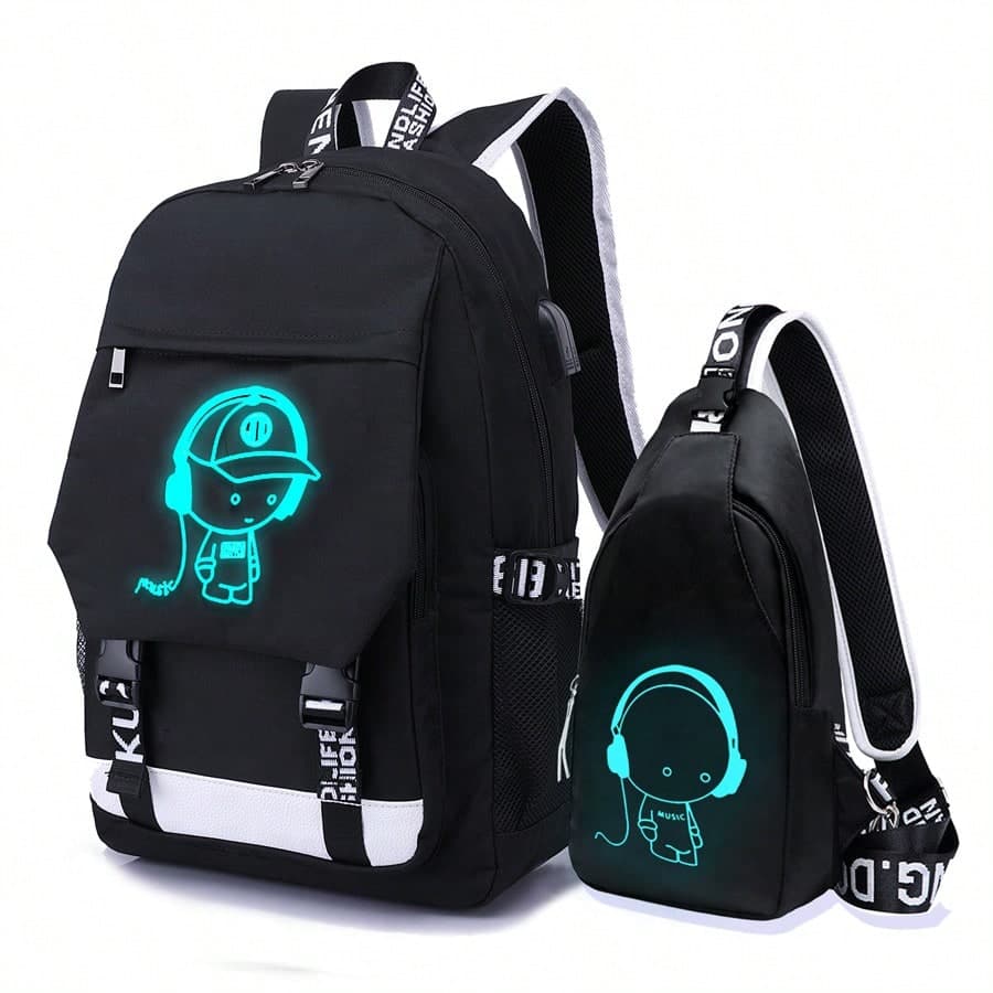 Asge Oxford Fabric Sac à Dos D'écoleSac à Dos D'école Pour Garçons Sac à dos ImpriméSac D'école Pour Adolescents Sac De Jour Réfléchissant