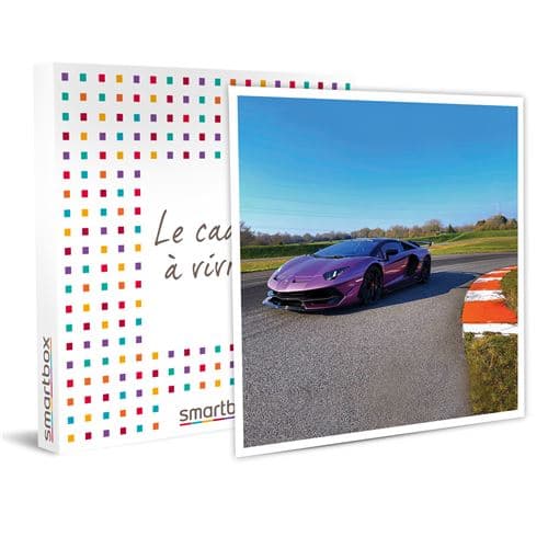 SMARTBOX - Pilotage Lamborghini Aventador SVJ Roadster : 6 tours sur le circuit Château Gaillard - Coffret Cadeau Sport & Aventure